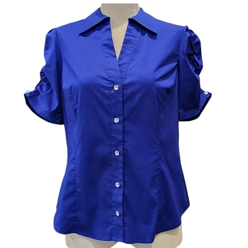 INC Blue Button-down Top